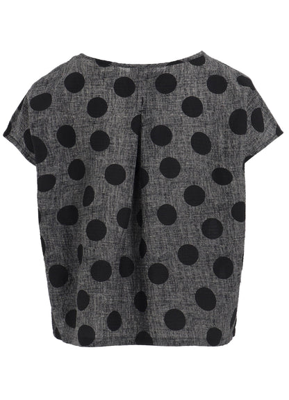 COTTON RIPPLE PRINT PULLOVER