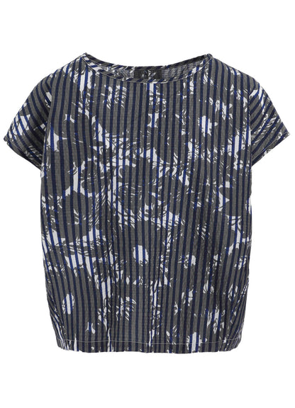 COTTON RIPPLE PRINT PULLOVER