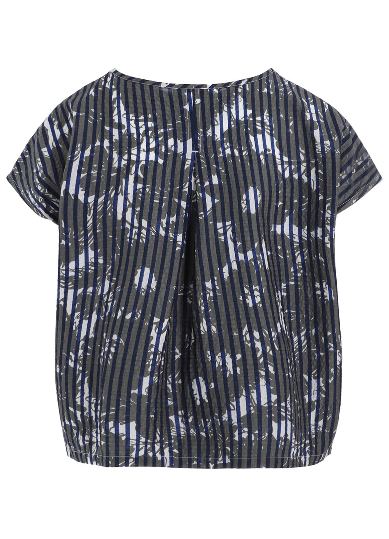 COTTON RIPPLE PRINT PULLOVER