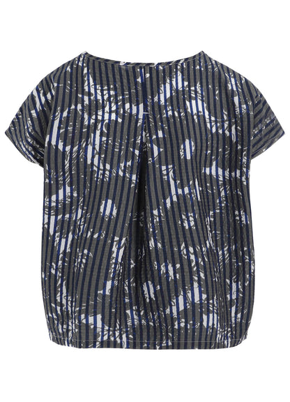 COTTON RIPPLE PRINT PULLOVER