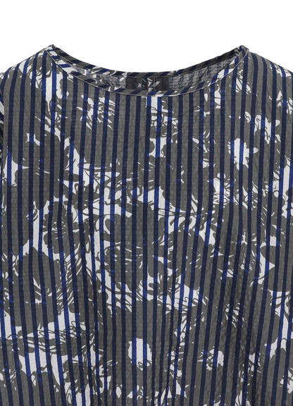 COTTON RIPPLE PRINT PULLOVER