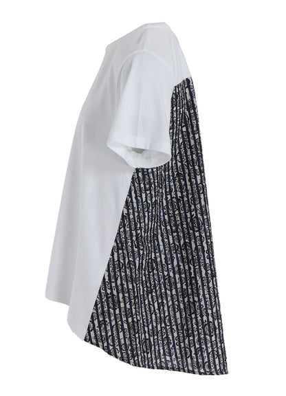 COTTON RIPPLE PRINT SWITCHING SHIRT