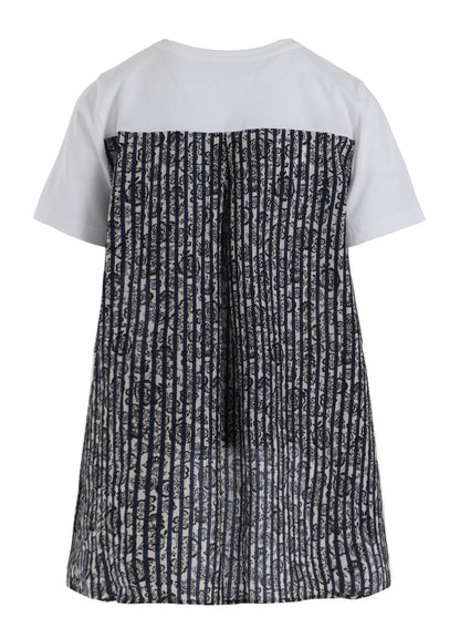 COTTON RIPPLE PRINT SWITCHING SHIRT