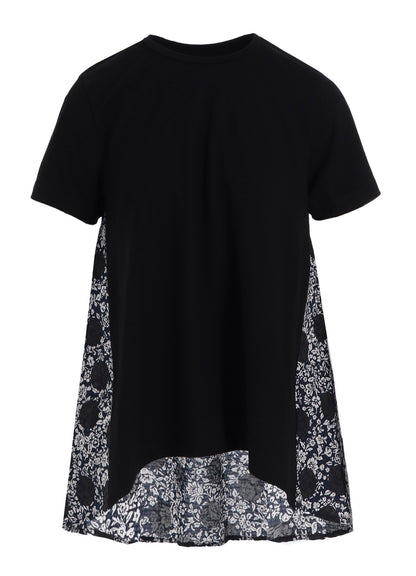 COTTON RIPPLE PRINT SWITCHING SHIRT