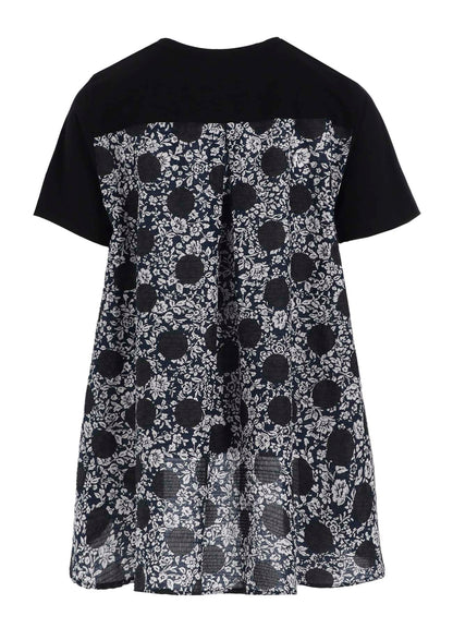 COTTON RIPPLE PRINT SWITCHING SHIRT