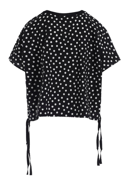 COTTON RIPPLE DOT PRINT PULLOVER