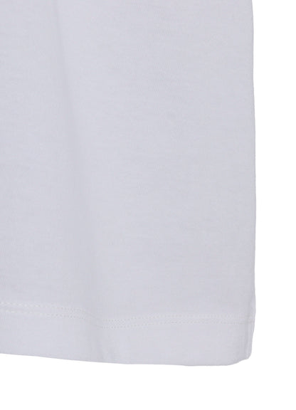 COTTON JERSEY HEART PRINT WIDE SHORT SHIRT