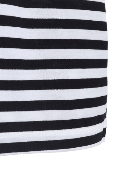 60/2 COTTON JERSEY BORDER HEART PRINT WIDE SHORT SHIRT