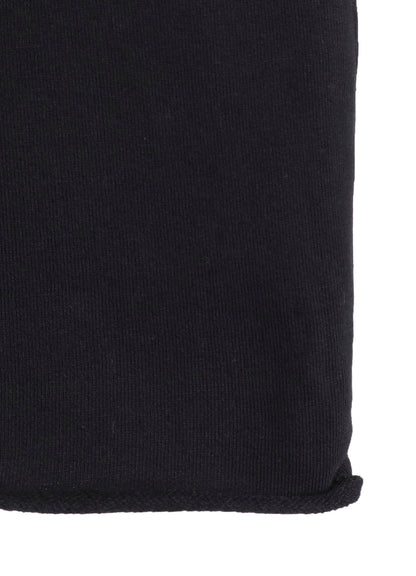 COTTON MINI FLEECE ASYMMETRIC COLLAR PULLOVER
