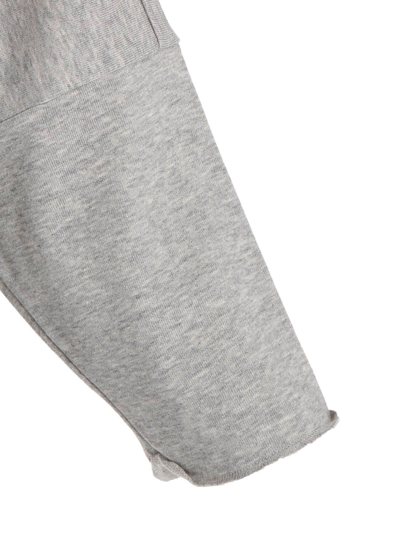 COTTON MINI FLEECE ASYMMETRIC COLLAR PULLOVER