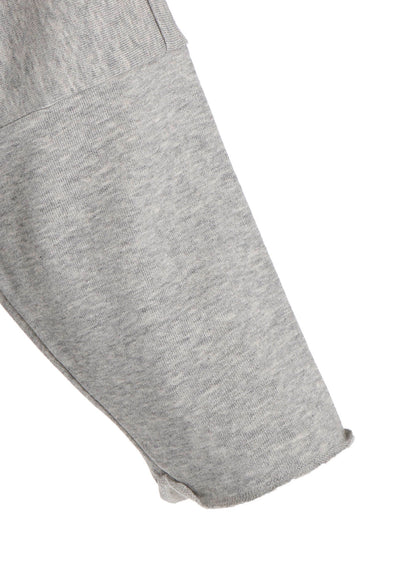 COTTON MINI FLEECE ASYMMETRIC COLLAR PULLOVER