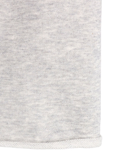 COTTON MINI FLEECE ASYMMETRIC COLLAR PULLOVER