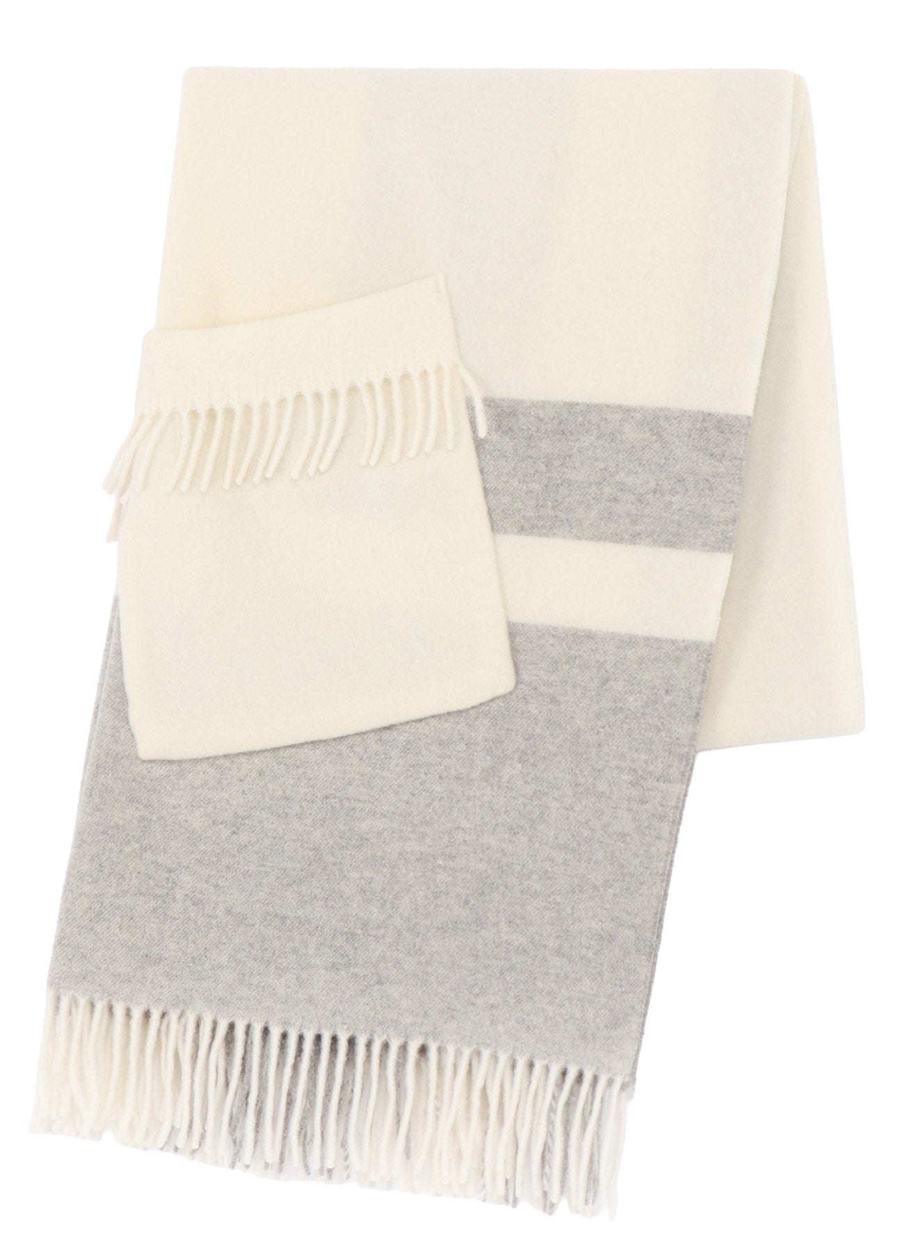 FULLING WOOL PLAID SHAWL