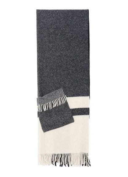 FULLING WOOL PLAID SHAWL