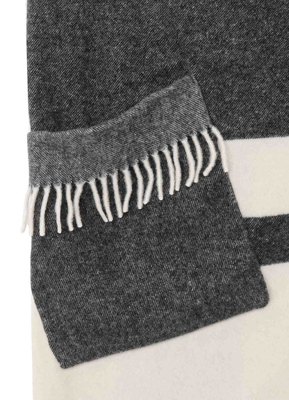 FULLING WOOL PLAID SHAWL