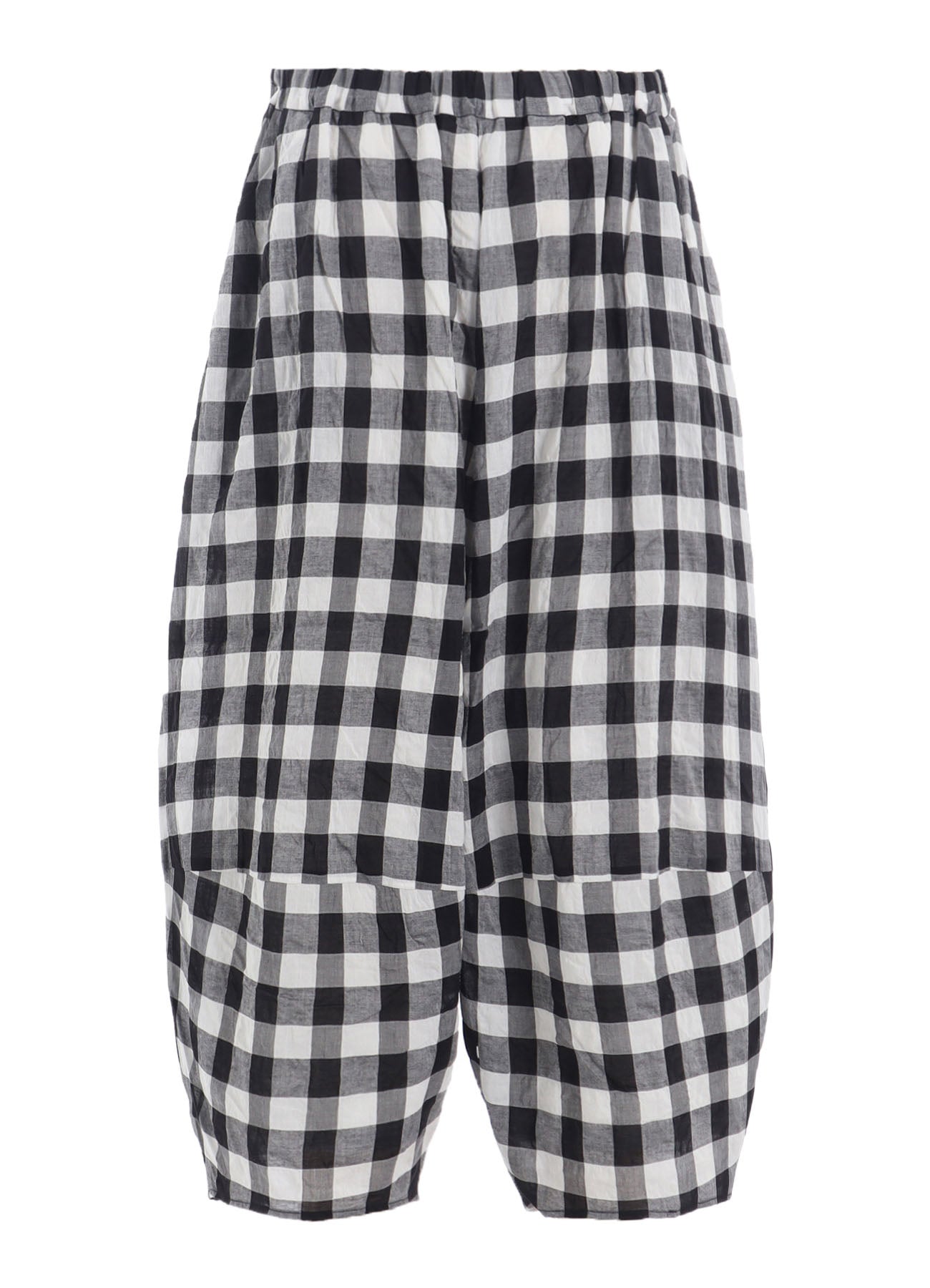 SHIRRING PLAID PANTS