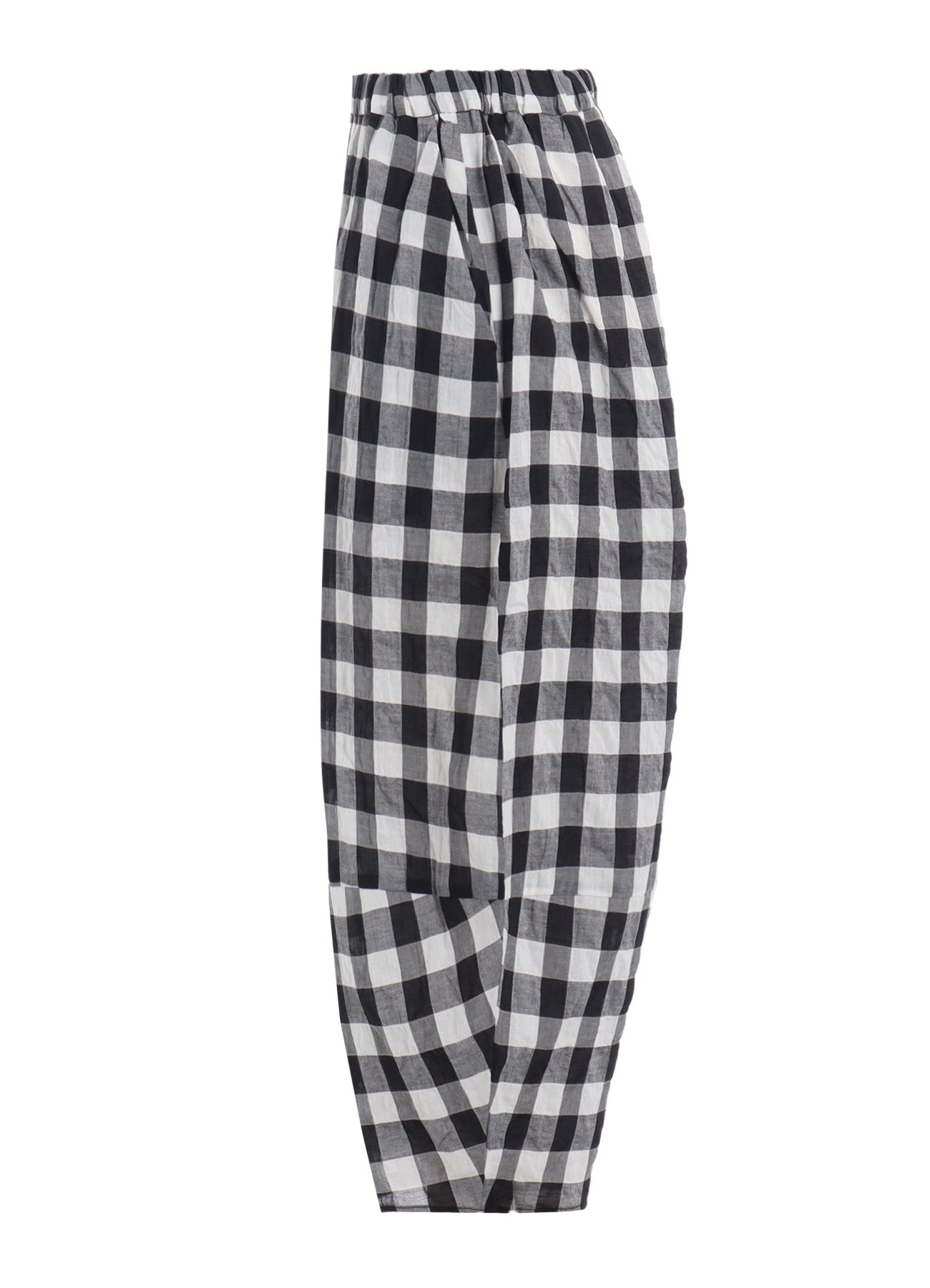 SHIRRING PLAID PANTS