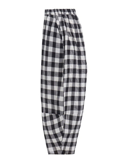 SHIRRING PLAID PANTS
