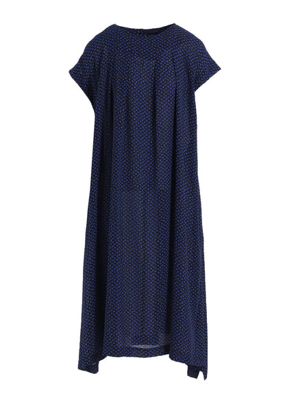 POLYESTER GEORGETTE PRINT FRENCH SLEEVE ONE PIECE