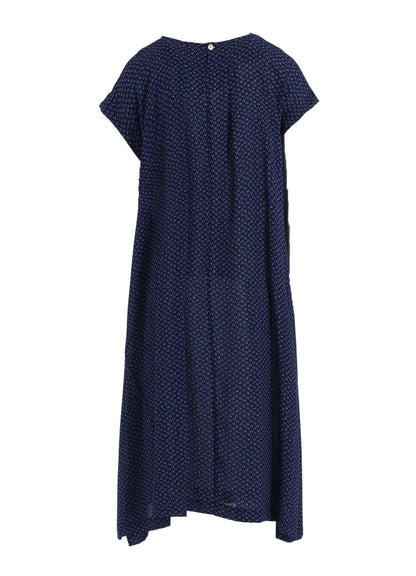 POLYESTER GEORGETTE PRINT FRENCH SLEEVE ONE PIECE