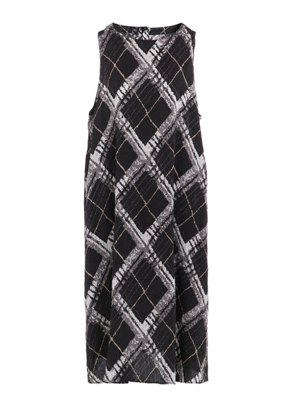 WASHER BIAS PLAID PRINT JUMPER DRESS