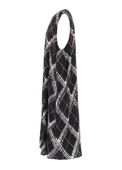 WASHER BIAS PLAID PRINT JUMPER DRESS