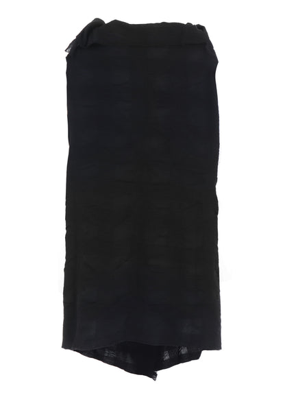 COTTON WOOL SHIRRING SHAWL VEST