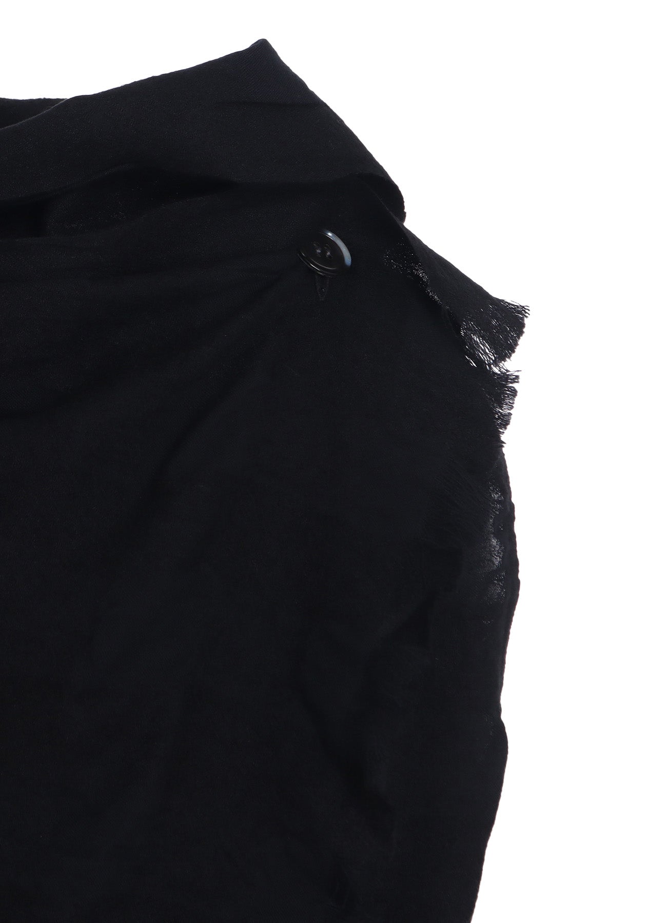 COTTON WOOL SHIRRING SHAWL VEST