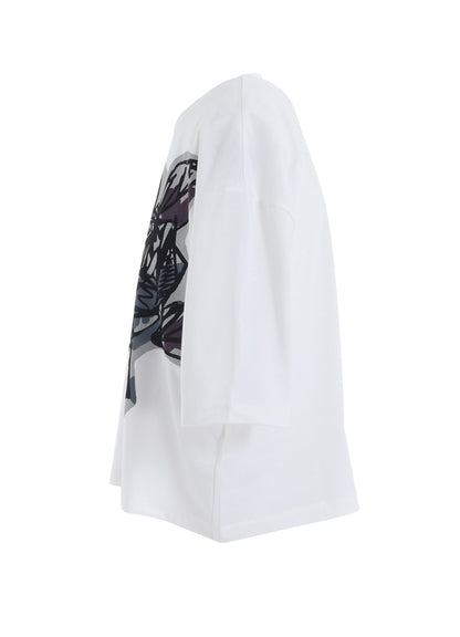 SOFT COTTON JERSEY WILD FLOWER PRINT SHIRT
