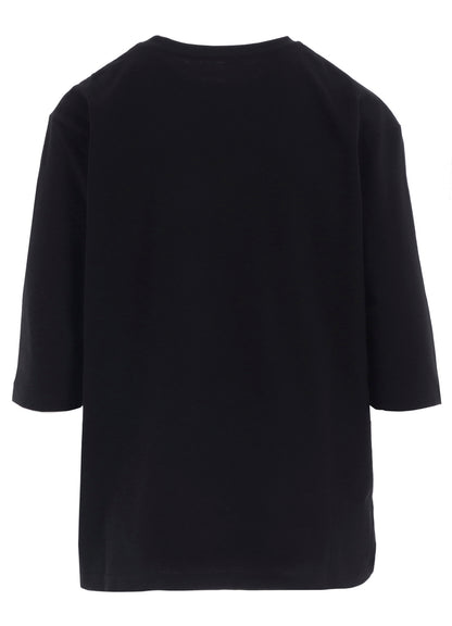 SOFT COTTON JERSEY WILD FLOWER PRINT 3/4 SLEEVE SHIRT