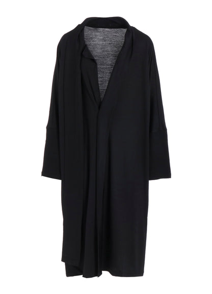 WASHABLE WOOL JERSEY LONG CARDIGAN