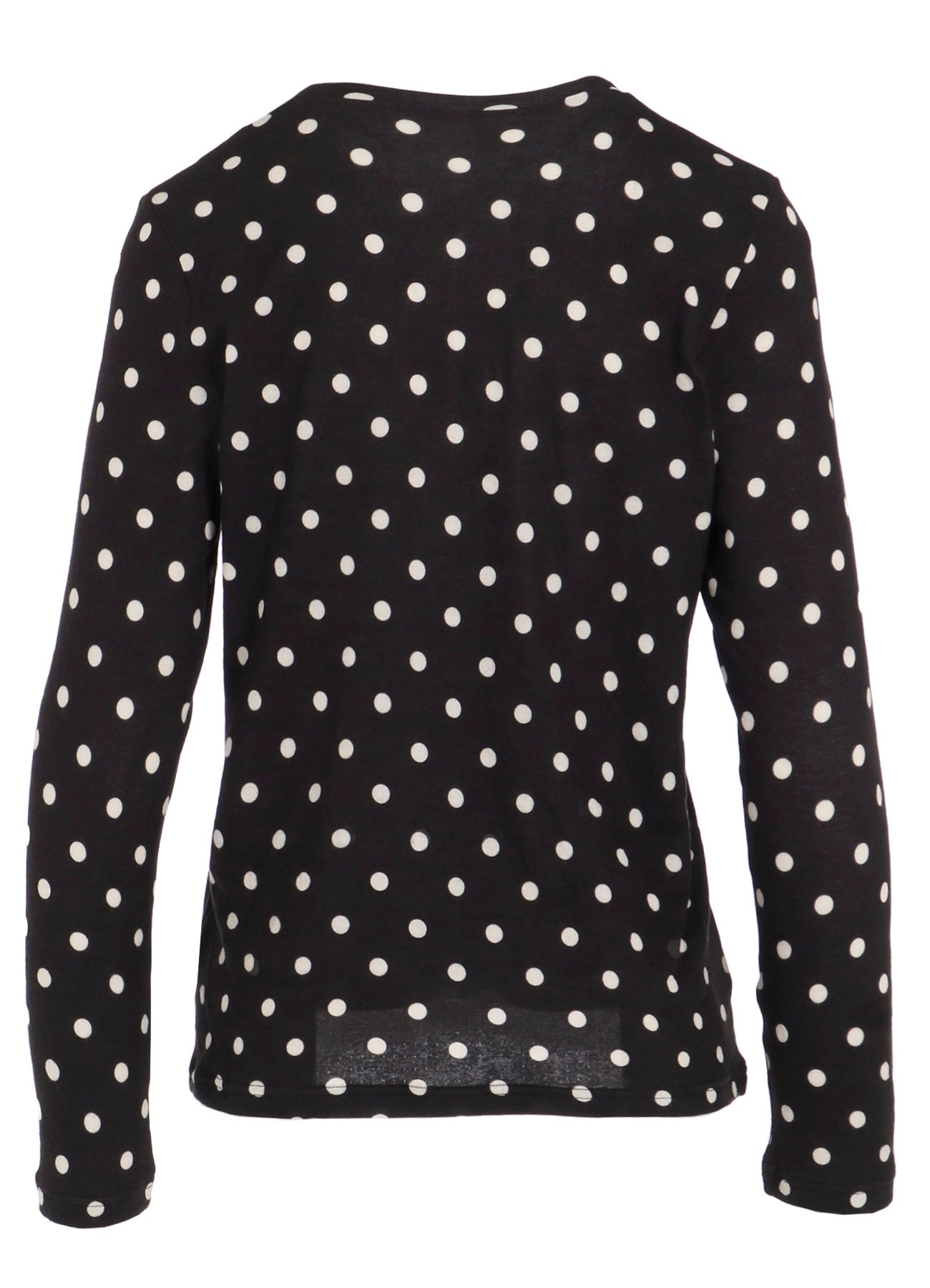 80/1 DUAL-LAYER JERSEY DOT PRINT CREW NECK SHIRT