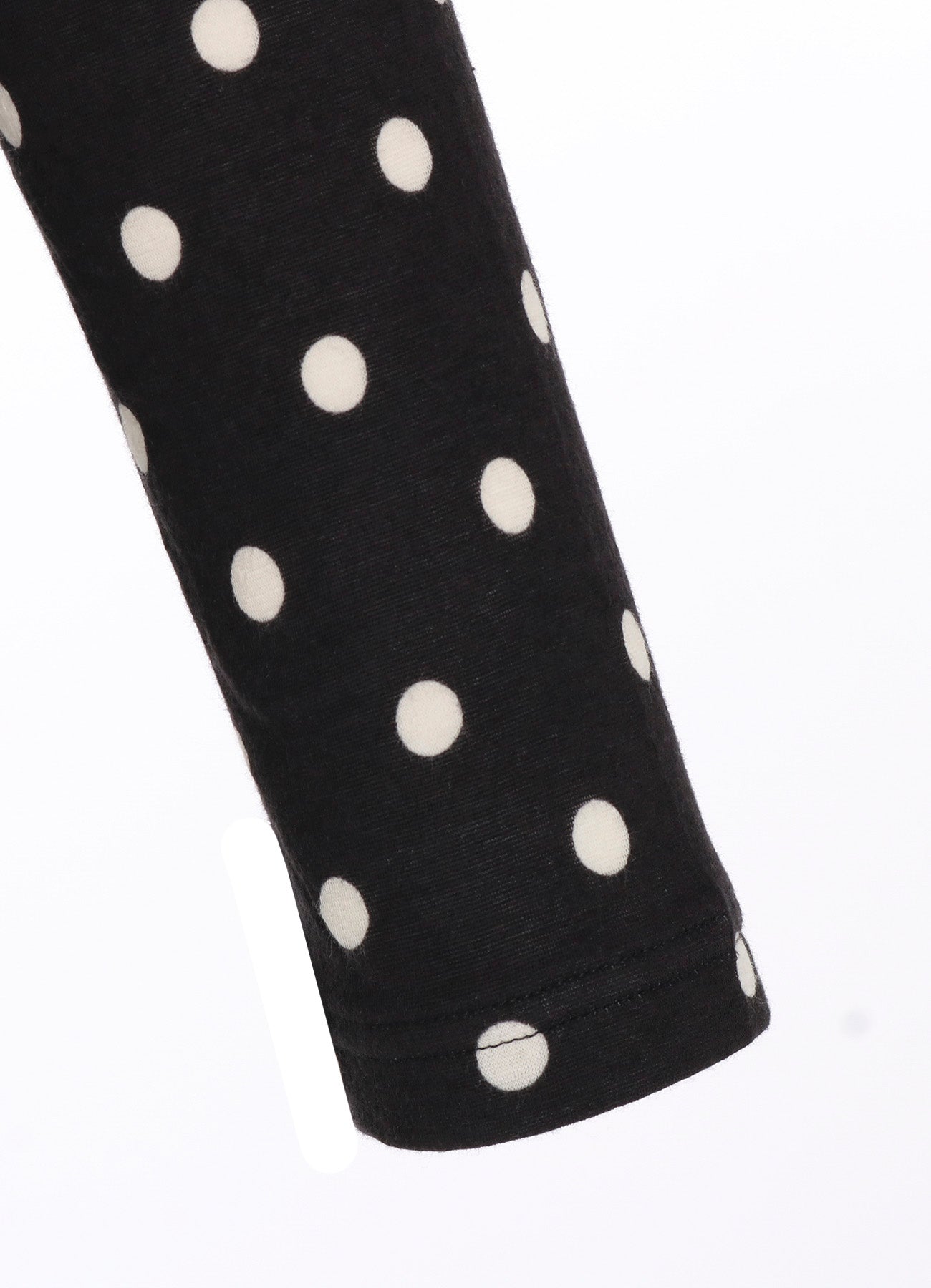 80/1 DUAL-LAYER JERSEY DOT PRINT CREW NECK SHIRT