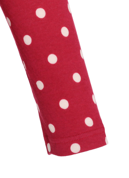 80/1 DUAL-LAYER JERSEY DOT PRINT CREW NECK SHIRT