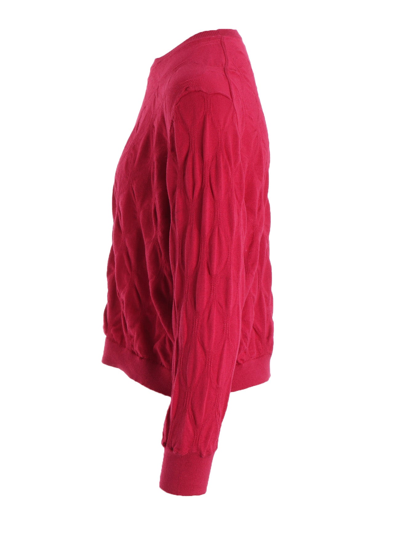 COTTON SILK SHIRRING KNIT PULLOVER