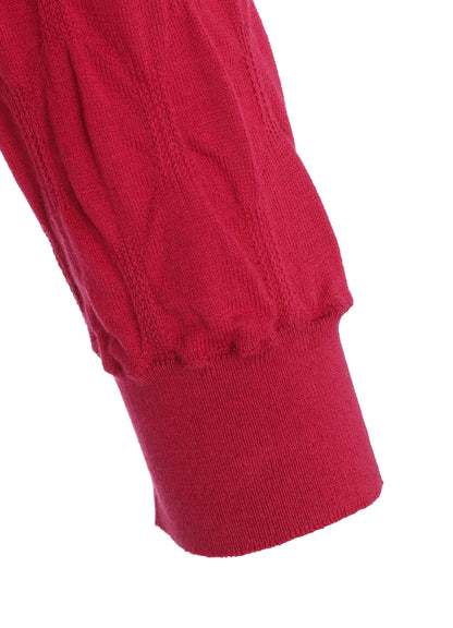 COTTON SILK SHIRRING KNIT PULLOVER