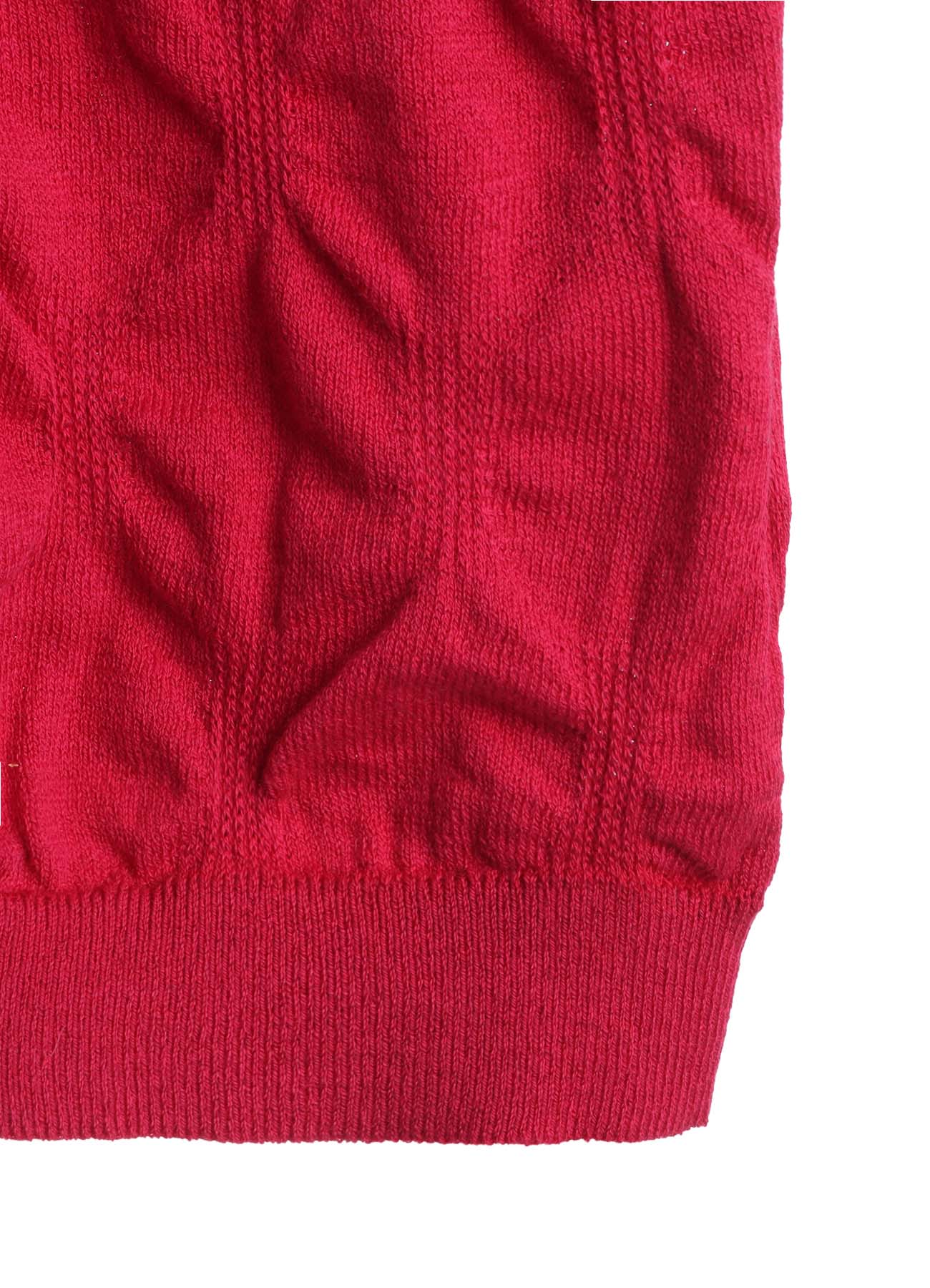 COTTON SILK SHIRRING KNIT PULLOVER