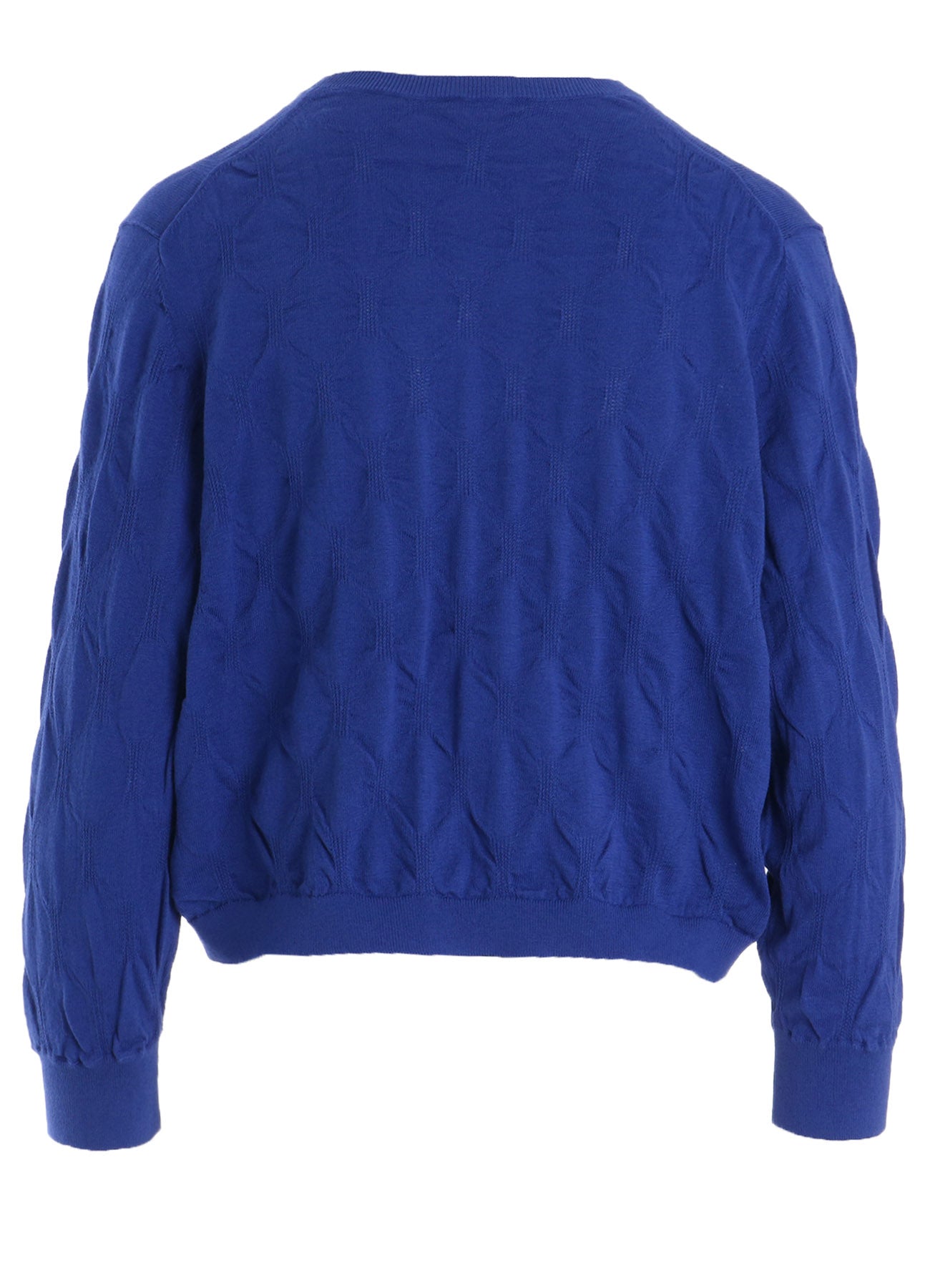 COTTON SILK SHIRRING KNIT PULLOVER