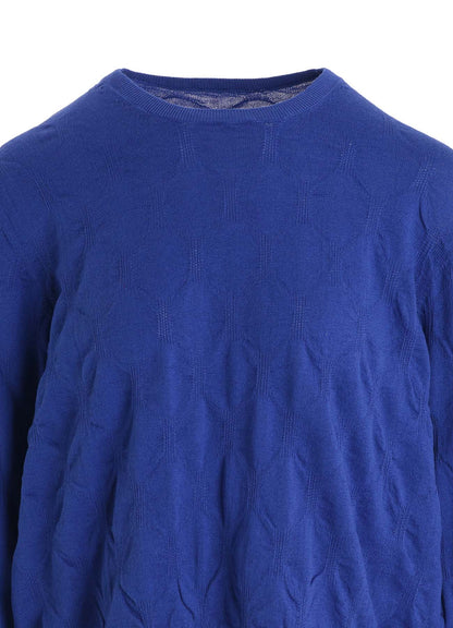 COTTON SILK SHIRRING KNIT PULLOVER