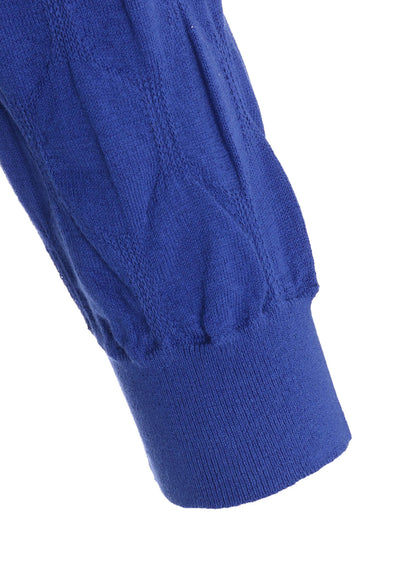 COTTON SILK SHIRRING KNIT PULLOVER