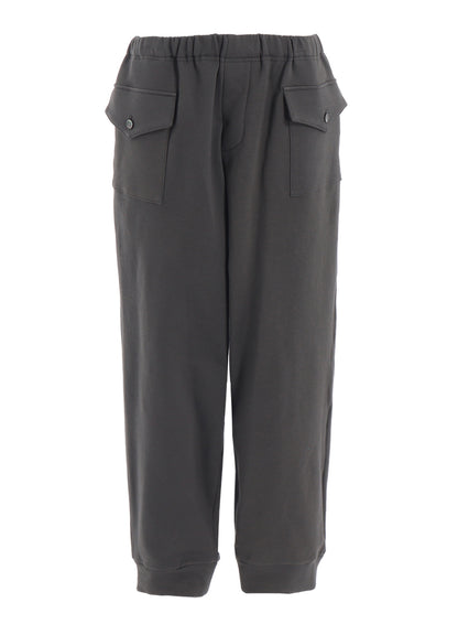 COTTON FLEECE FLAP POCKET PANTS