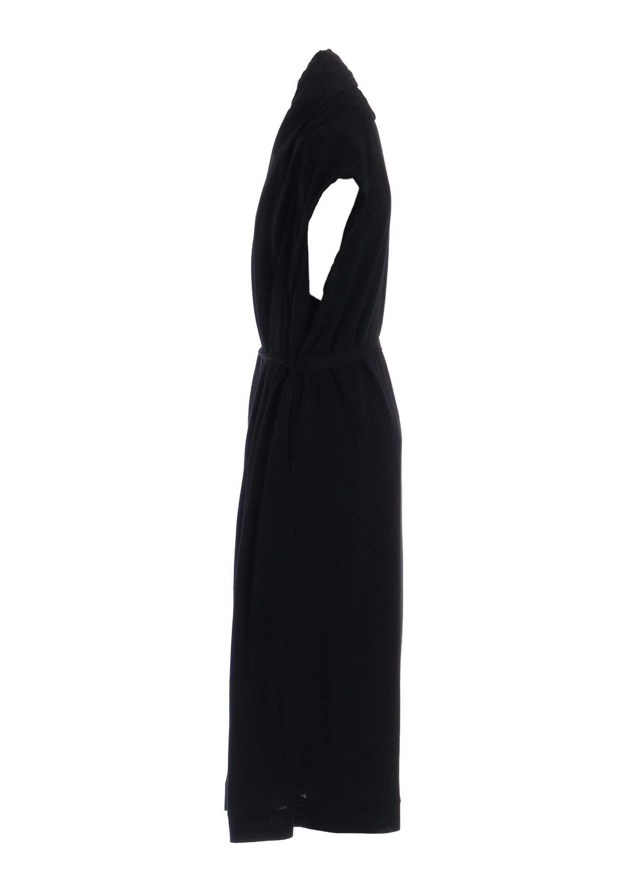 WOOL JERSEY + COTTON SILK LOAN LONG GILET