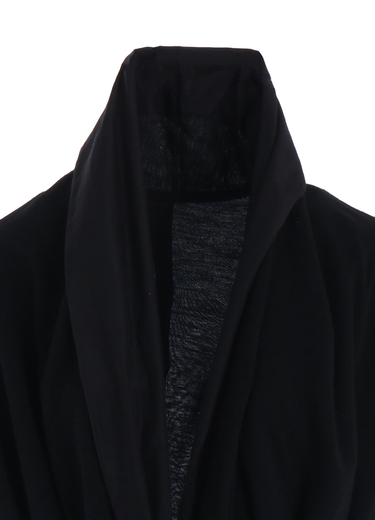 WOOL JERSEY + COTTON SILK LOAN LONG GILET