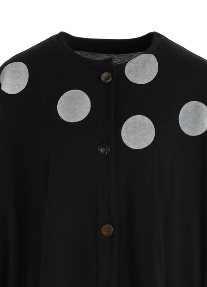 40/1 COTTON RAYON JERSEY DOT PRINT CARDIGAN