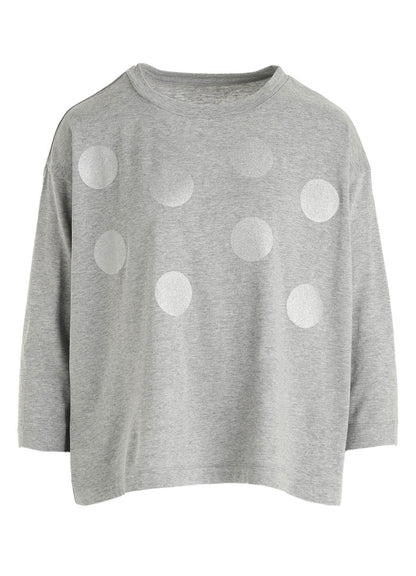 40/1 COTTON RAYON JERSEY DOT PRINT 3/4 SLEEVE SHIRT
