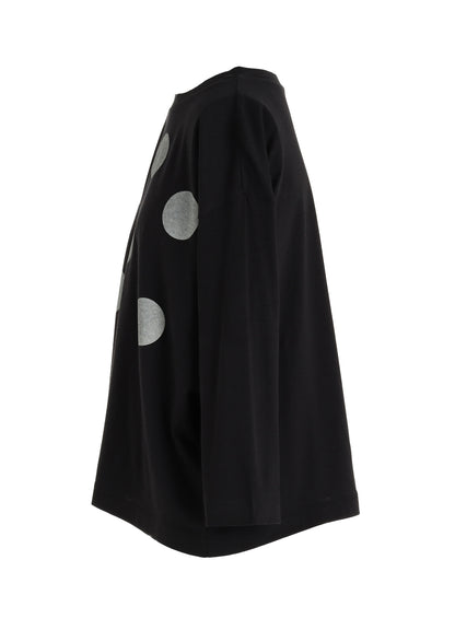 40/1 COTTON RAYON JERSEY DOT PRINT 3/4 SLEEVE SHIRT