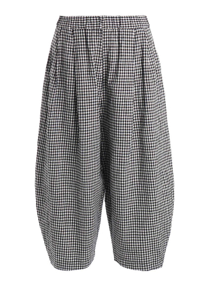 COTTON LINEN TUCK PANTS
