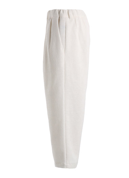 SLUB STRETCH TUCK PANTS