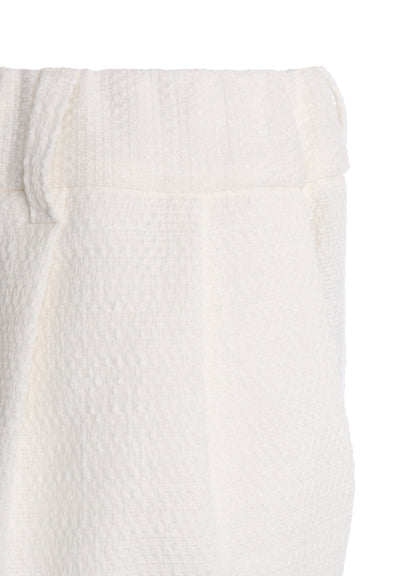 SLUB STRETCH TUCK PANTS