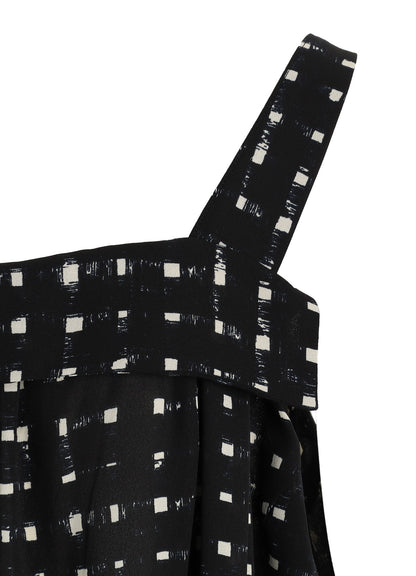 POLYESTER GEORGETTE PRINT JUMPER DRESS